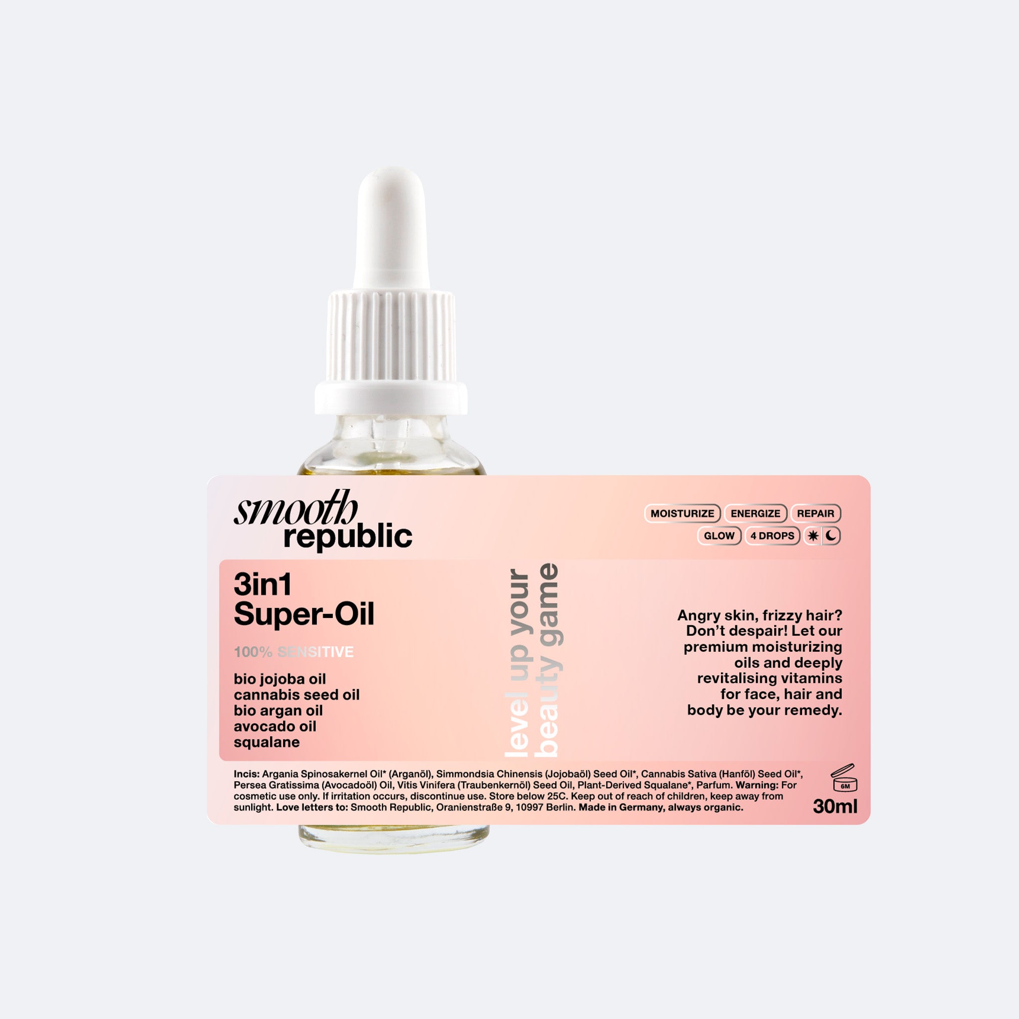 3 in 1 Super Gesichtssöl "Smooth Republic Series"